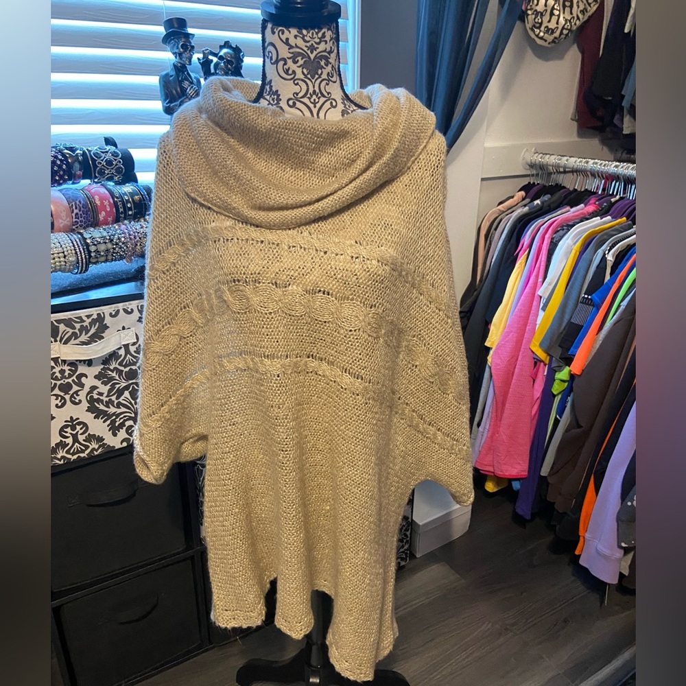 Nine West Vintage America Sweater Poncho 3X